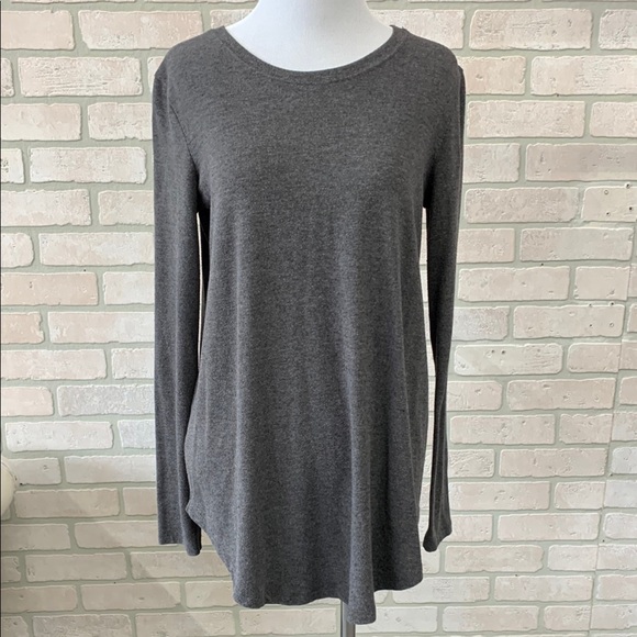 Zenana Premium Tops - Gray Long Sleeve Women's Top